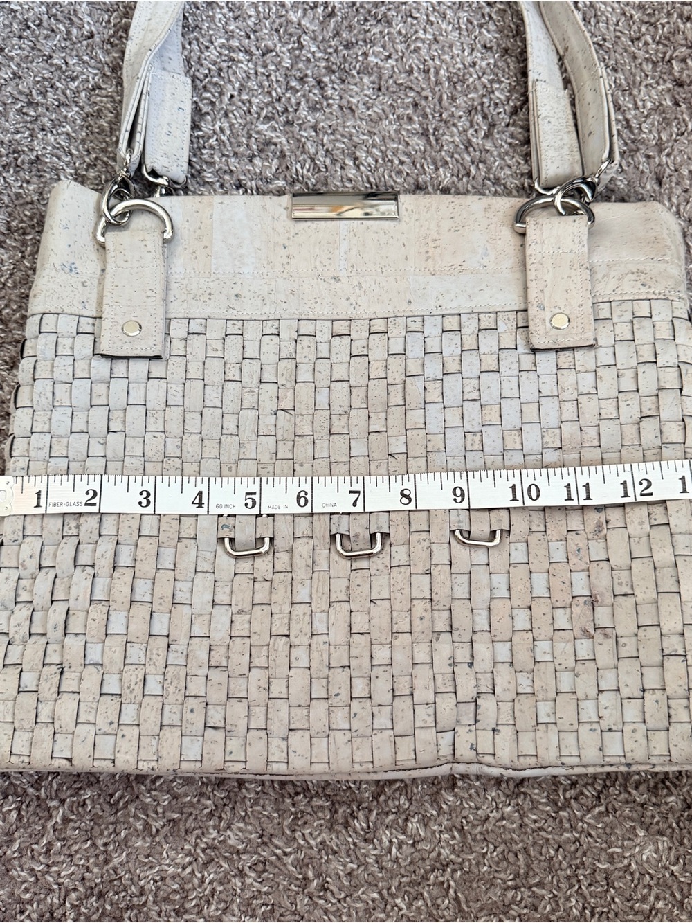 Nancy Zee Designs Woven Tote Bag in Stone Gray - Picture 7 of 16